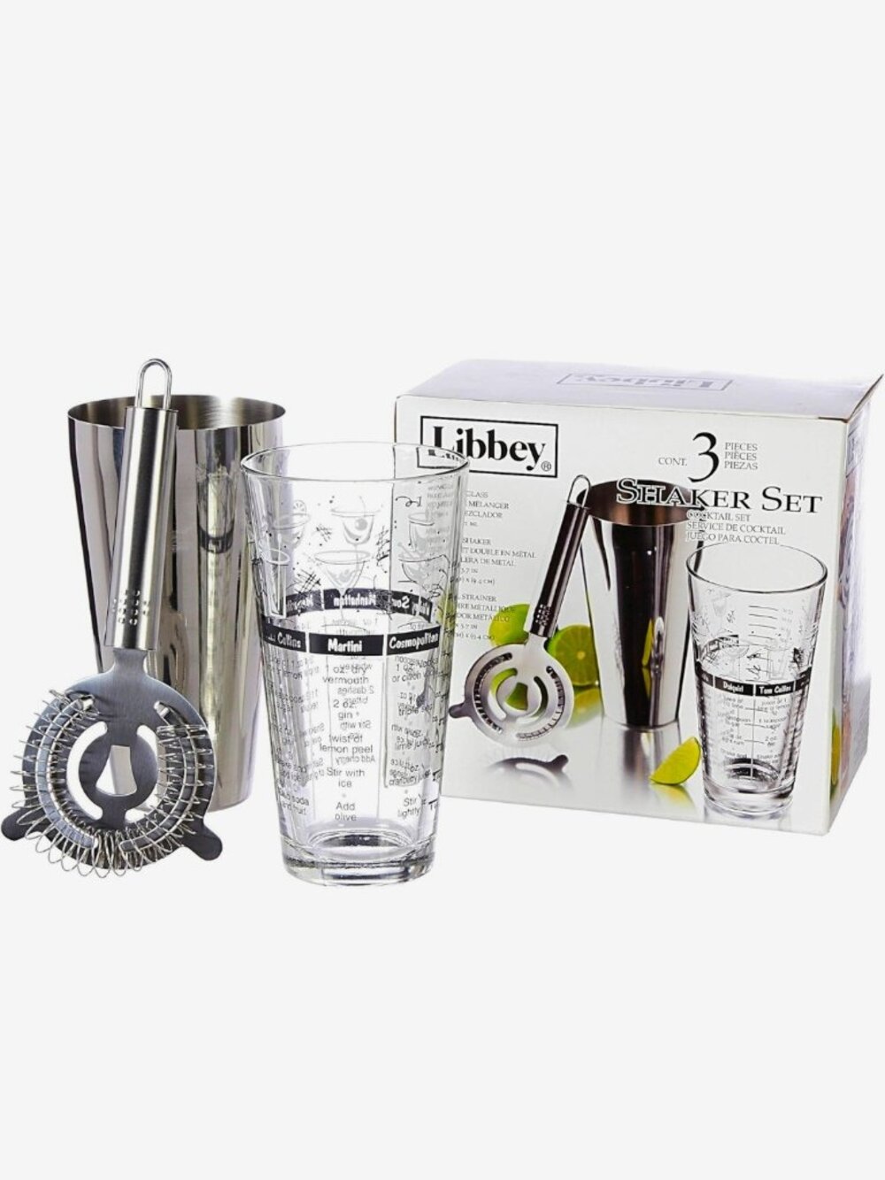 💯 Libbey Charisma 3-Piece Cocktail Serving Set 💯